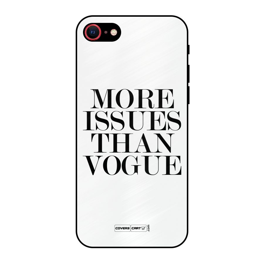 More Issues than Vogue (White) Metal Back Case for iPhone 8