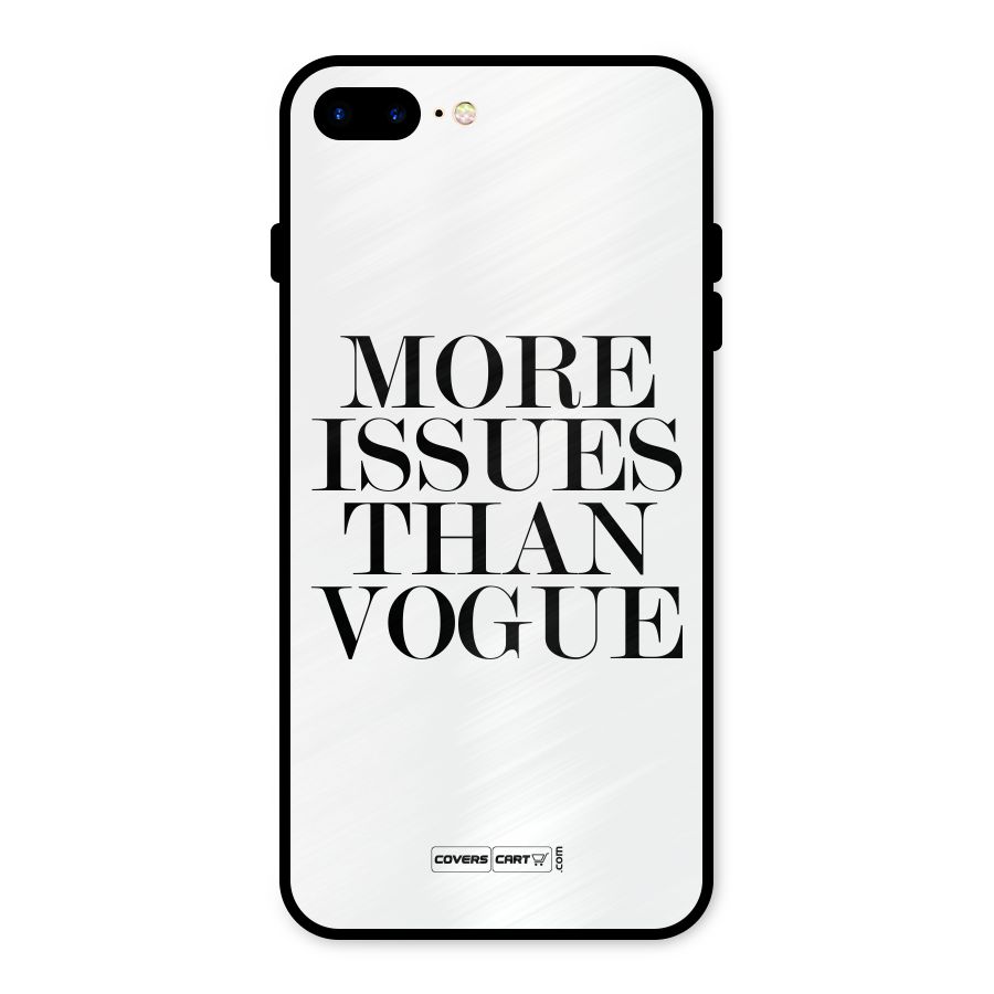 More Issues than Vogue (White) Metal Back Case for iPhone 8 Plus