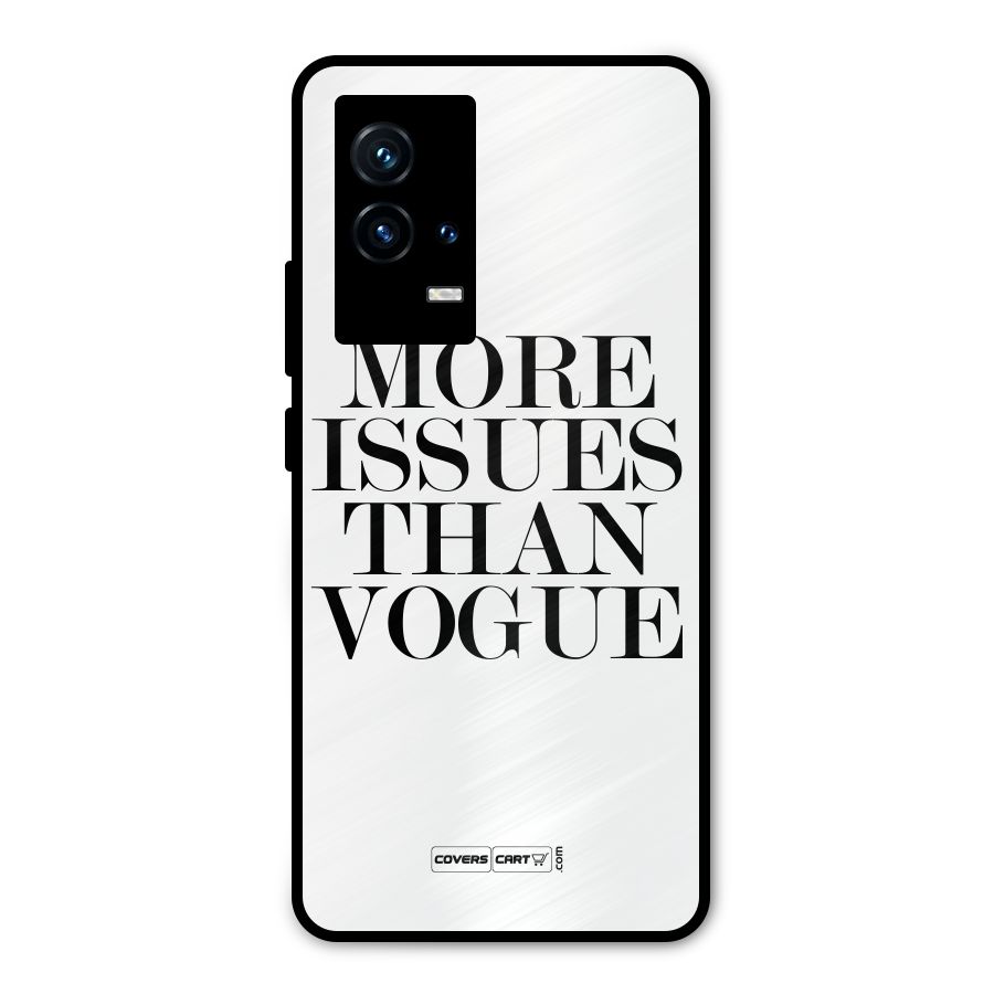 More Issues than Vogue (White) Metal Back Case for iQOO 9 5G