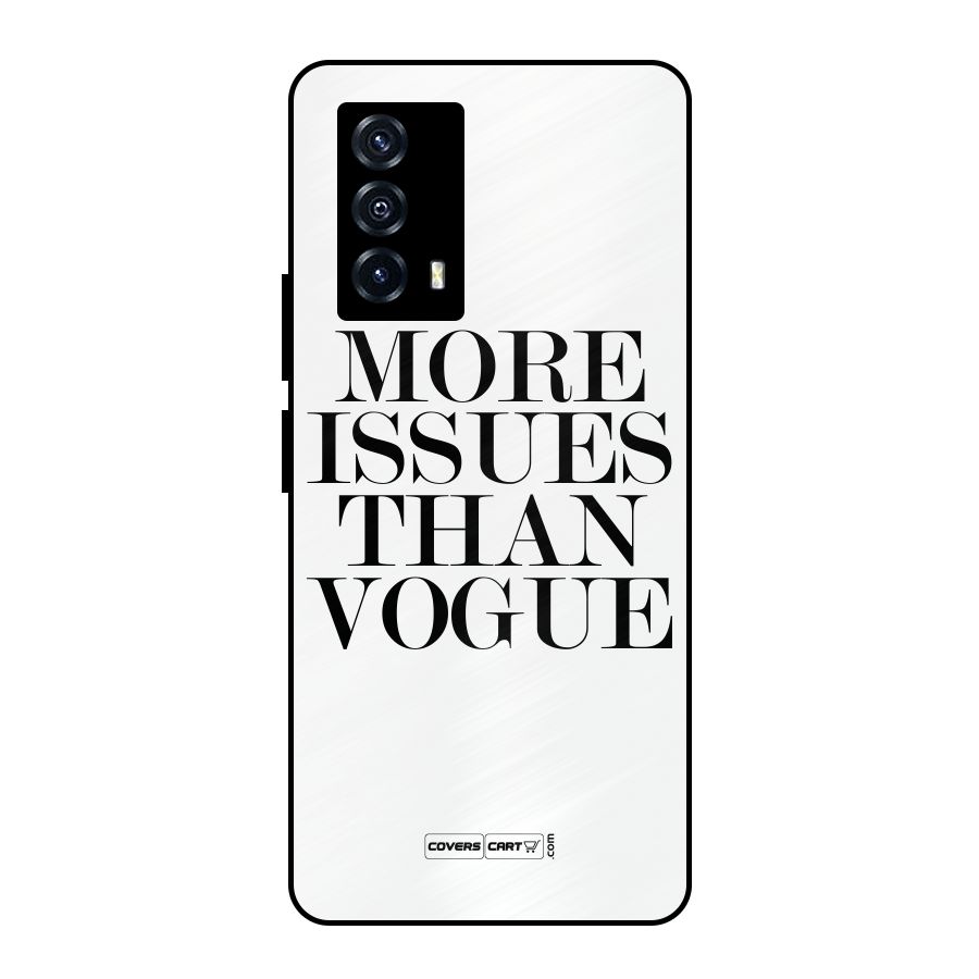 More Issues than Vogue (White) Metal Back Case for iQOO Z5