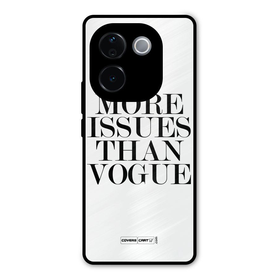 More Issues than Vogue (White) Metal Back Case for iQOO Z9s Pro