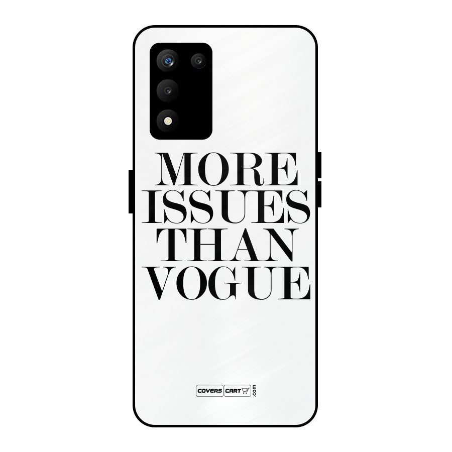 More Issues than Vogue (White) Metal Back Case for realme 9 5G SE