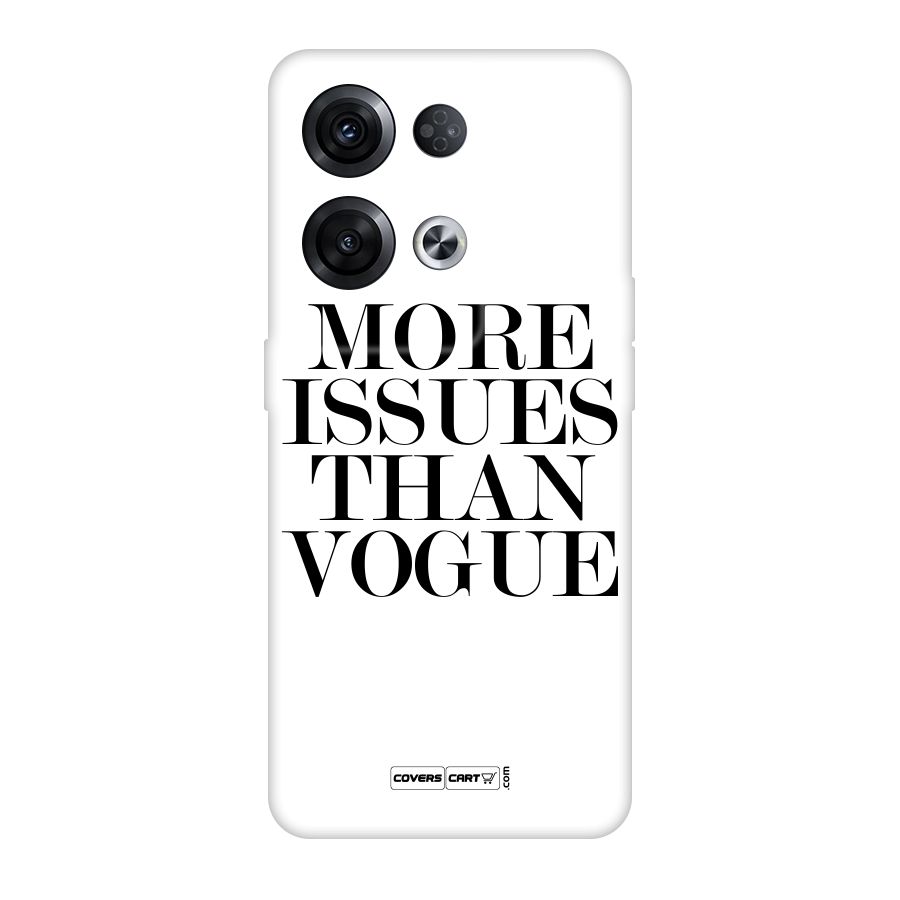 More Issues than Vogue (White) Original Polycarbonate Back Case for Oppo Reno8 Pro 5G