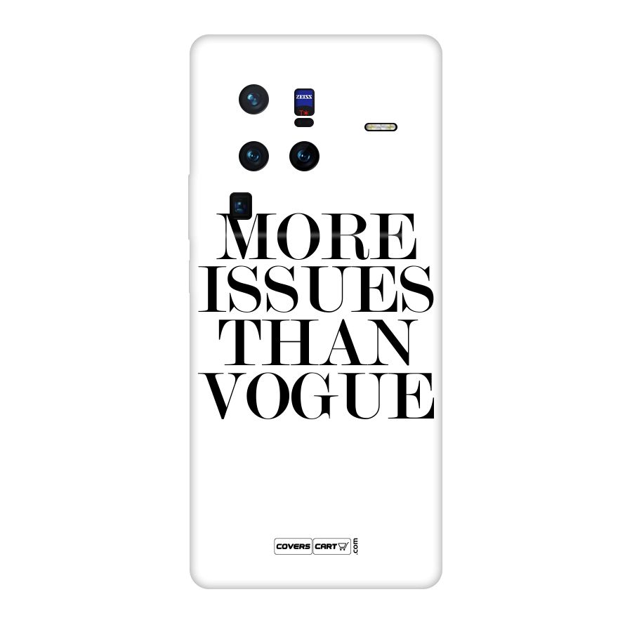 More Issues than Vogue (White) Original Polycarbonate Back Case for Vivo X80