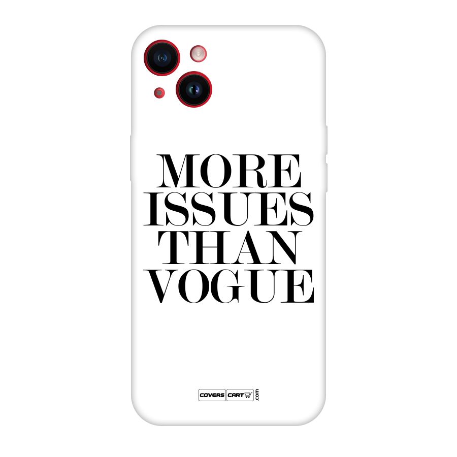 More Issues than Vogue (White) Original Polycarbonate Back Case for iPhone 14 Plus
