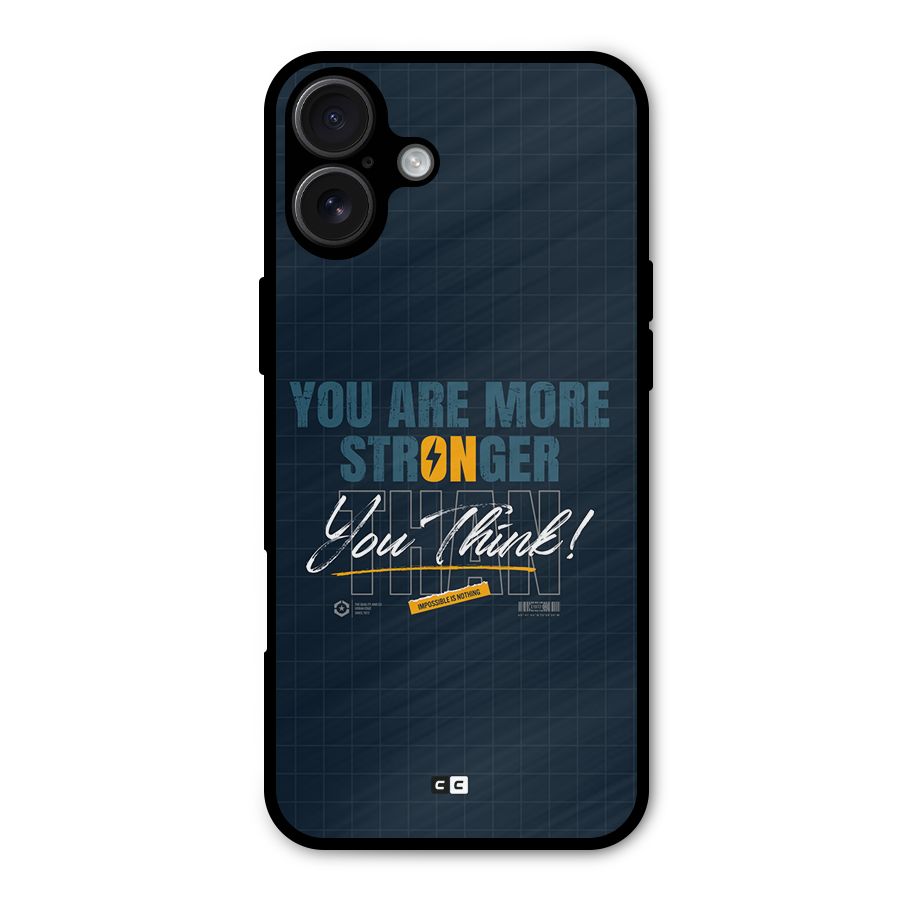 More Stronger Metal Back Case for iPhone 16 Plus