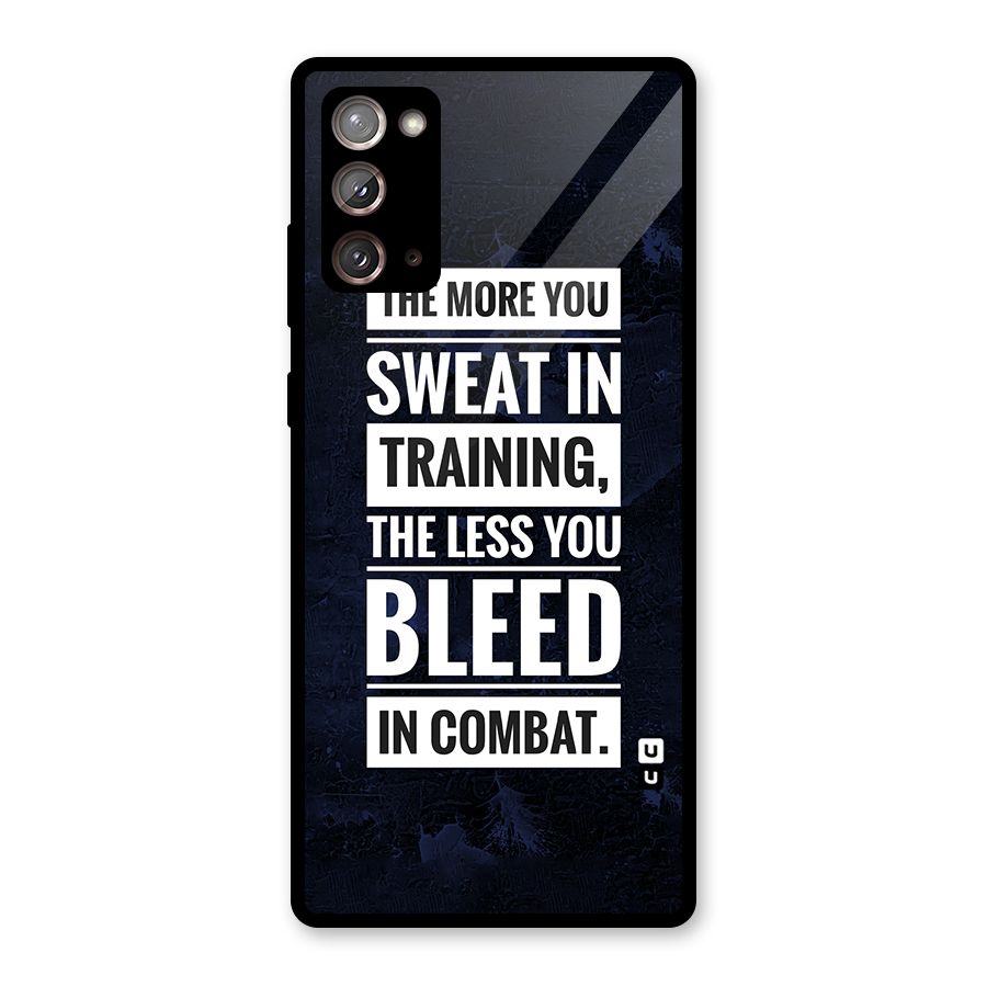 More You Sweat Less You Bleed Glass Back Case for Galaxy Note 20