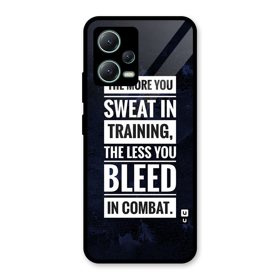 More You Sweat Less You Bleed Glass Back Case for Poco X5