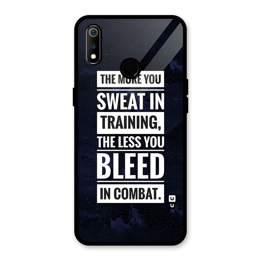 More You Sweat Less You Bleed Glass Back Case for Realme 3