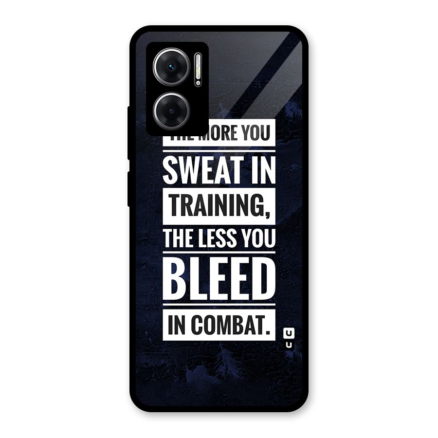 More You Sweat Less You Bleed Glass Back Case for Redmi 11 Prime 5G