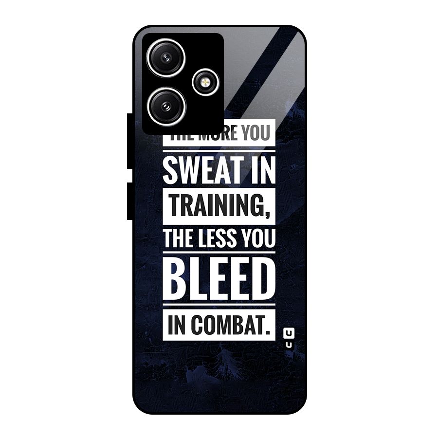 More You Sweat Less You Bleed Glass Back Case for Redmi 12 5G