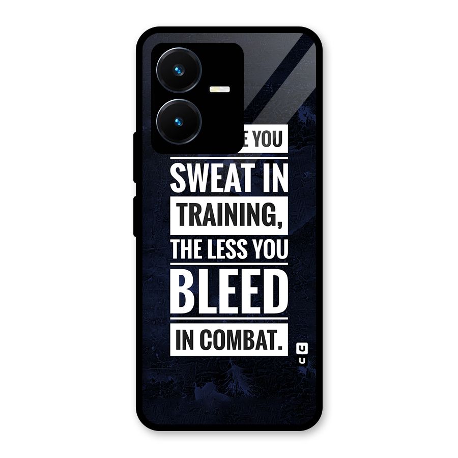 More You Sweat Less You Bleed Glass Back Case for Vivo Y22s