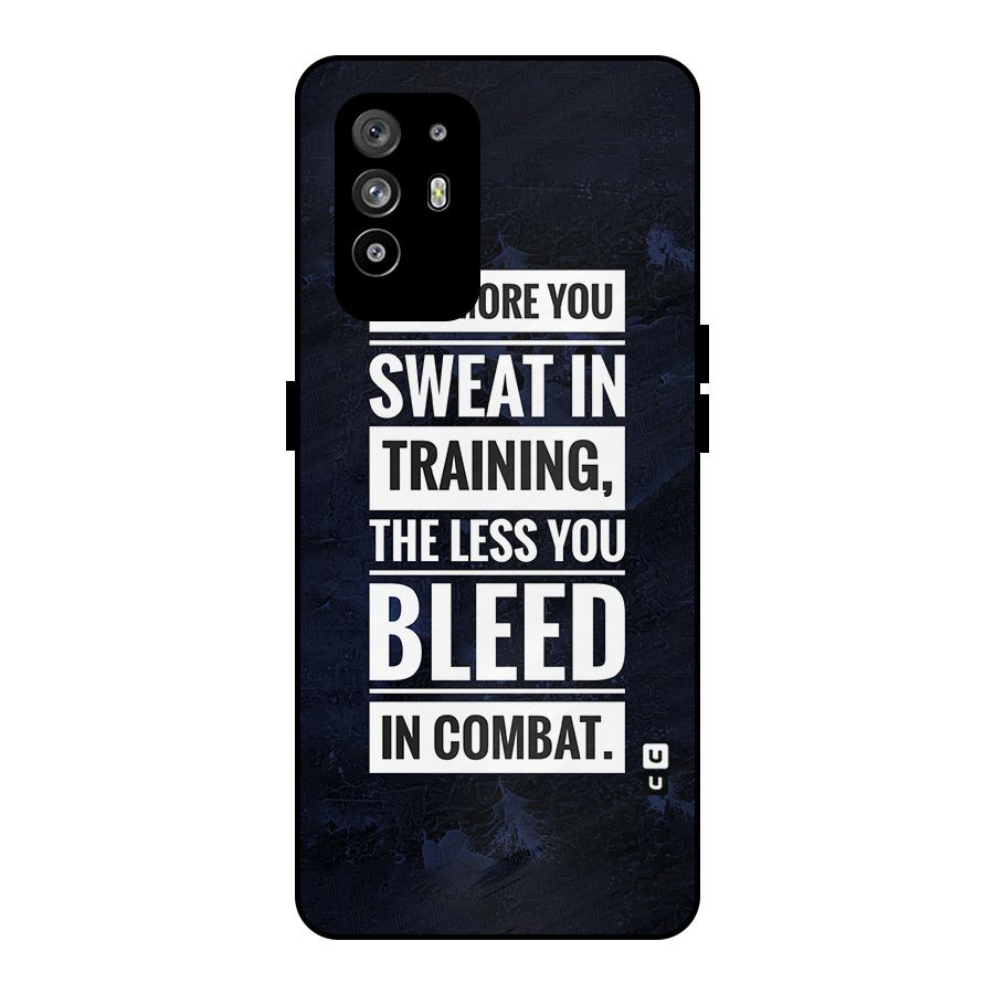 More You Sweat Less You Bleed Metal Back Case for Oppo F19 Pro Plus 5G