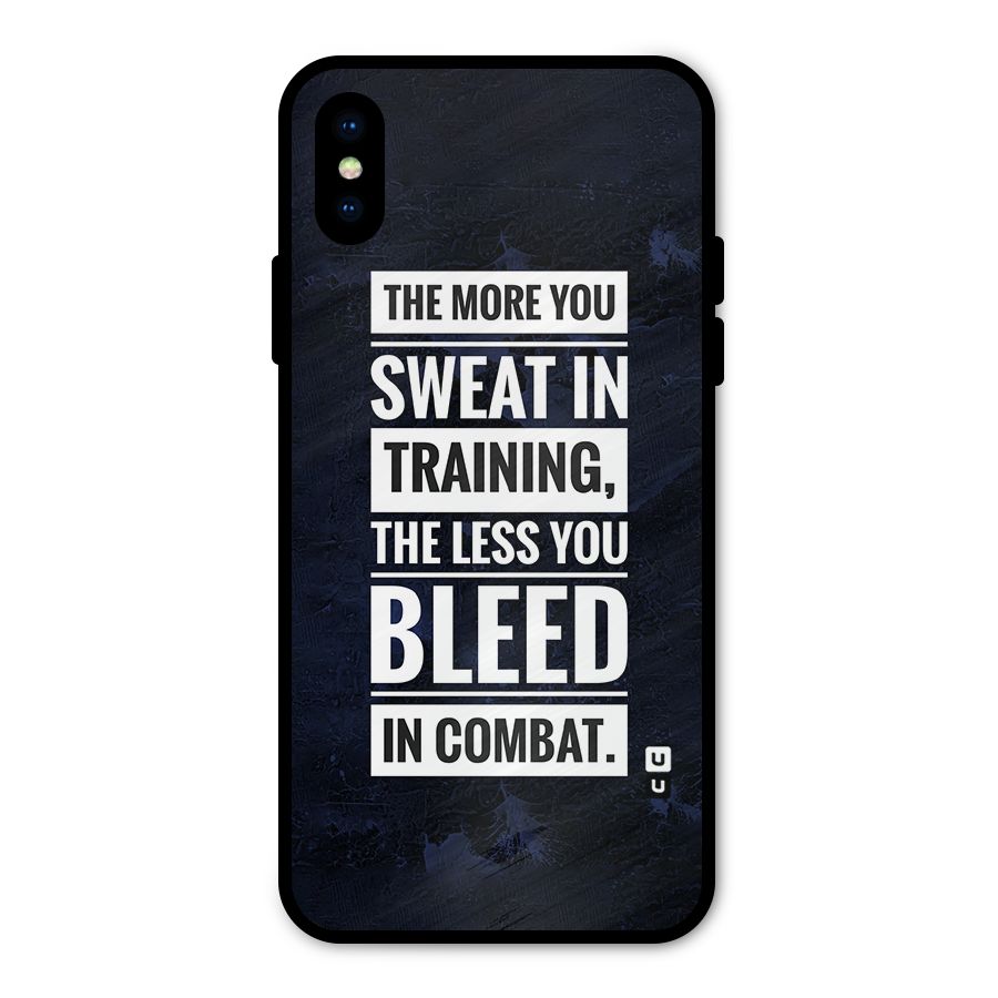More You Sweat Less You Bleed Metal Back Case for iPhone XS