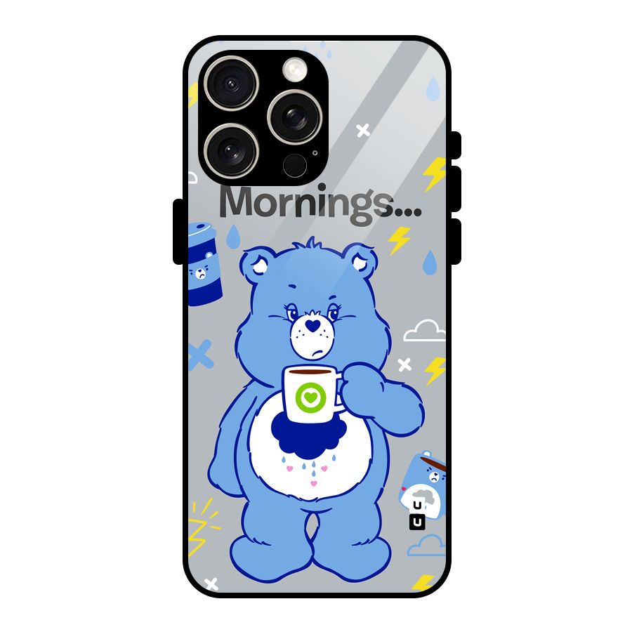 Morning Bear Glass Back Case for iPhone 15 Pro Max