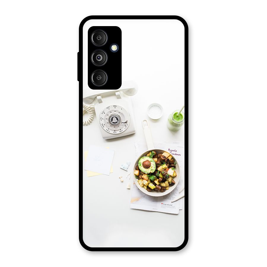 Morning Breakfast Glass Back Case for Galaxy M14 5G