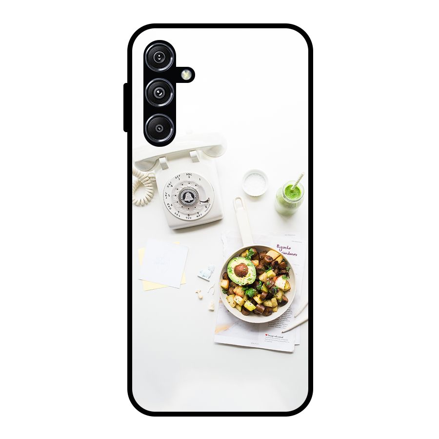 Morning Breakfast Glass Back Case for Galaxy M34 5G