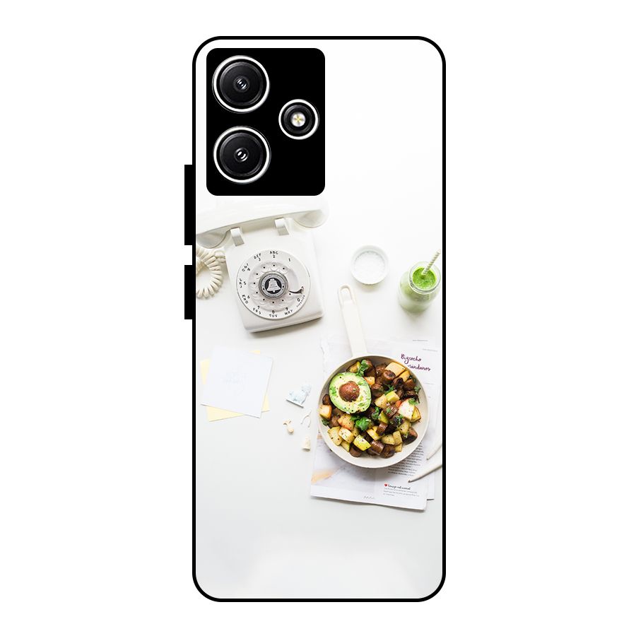Morning Breakfast Glass Back Case for Poco M6 Pro