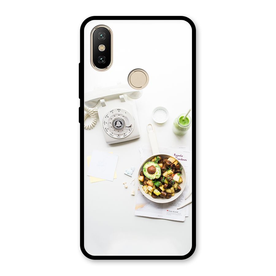Morning Breakfast Glass Back Case for Redmi A2