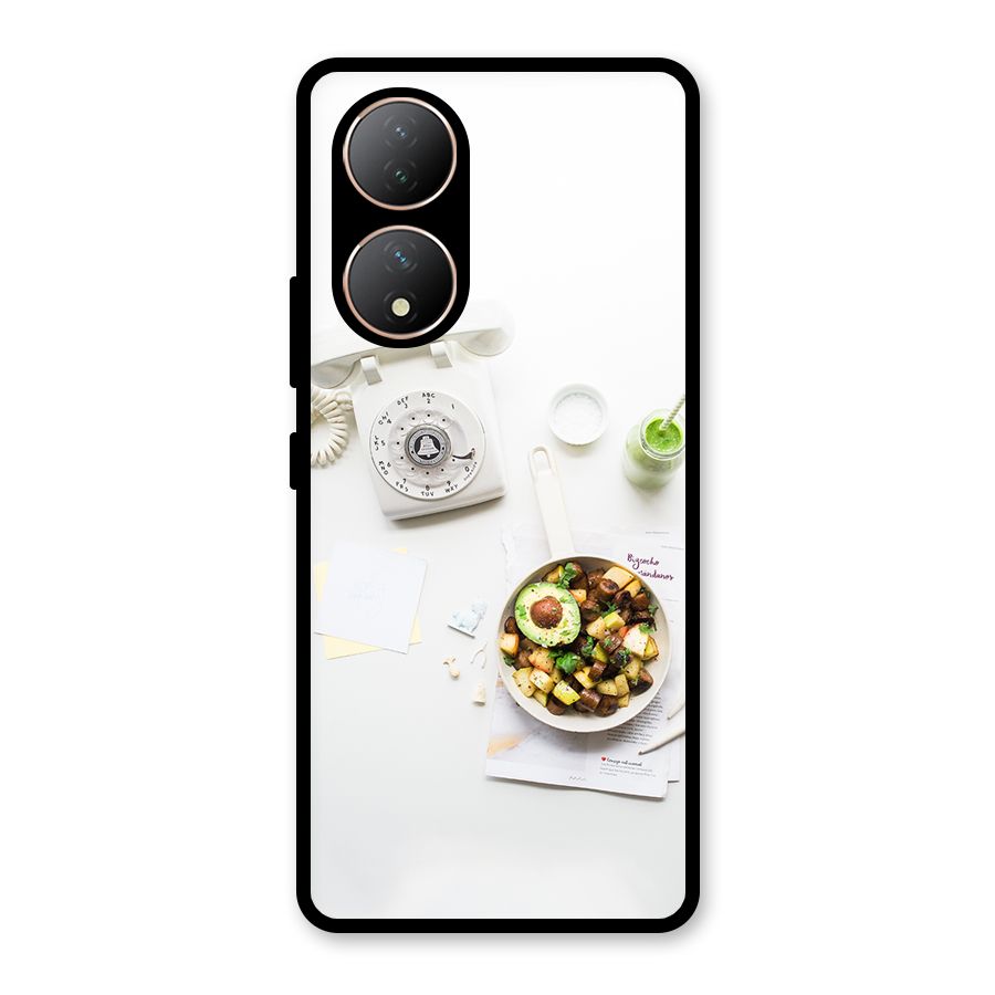 Morning Breakfast Glass Back Case for Vivo Y100A