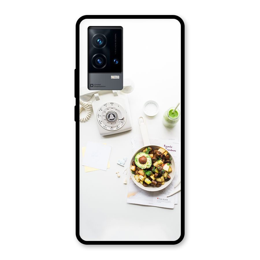Morning Breakfast Glass Back Case for iQOO 9 5G
