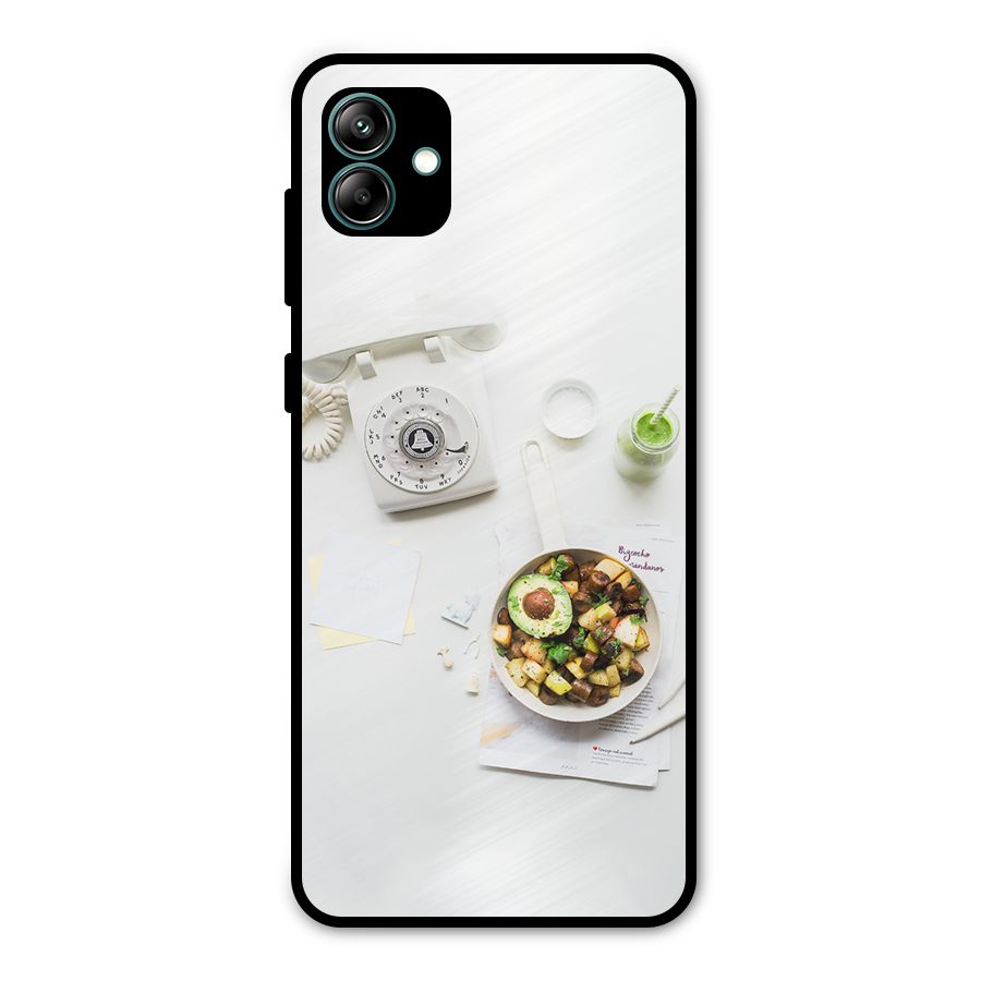 Morning Breakfast Metal Back Case for Galaxy A04