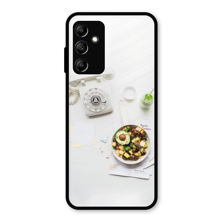 Morning Breakfast Metal Back Case for Galaxy A14 5G
