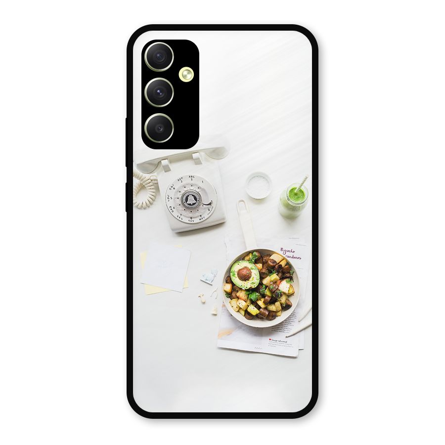 Morning Breakfast Metal Back Case for Galaxy A34