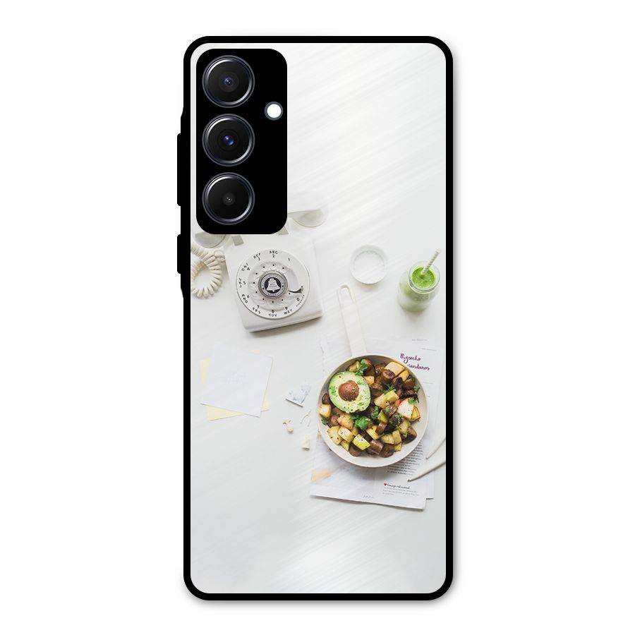 Morning Breakfast Metal Back Case for Galaxy A55