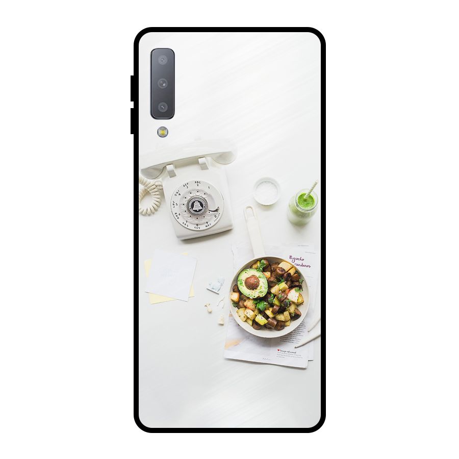 Morning Breakfast Metal Back Case for Galaxy A7 (2018)