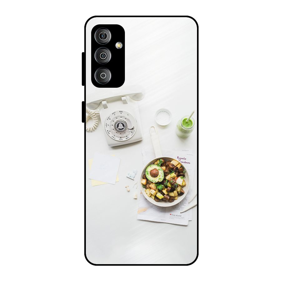 Morning Breakfast Metal Back Case for Galaxy F23