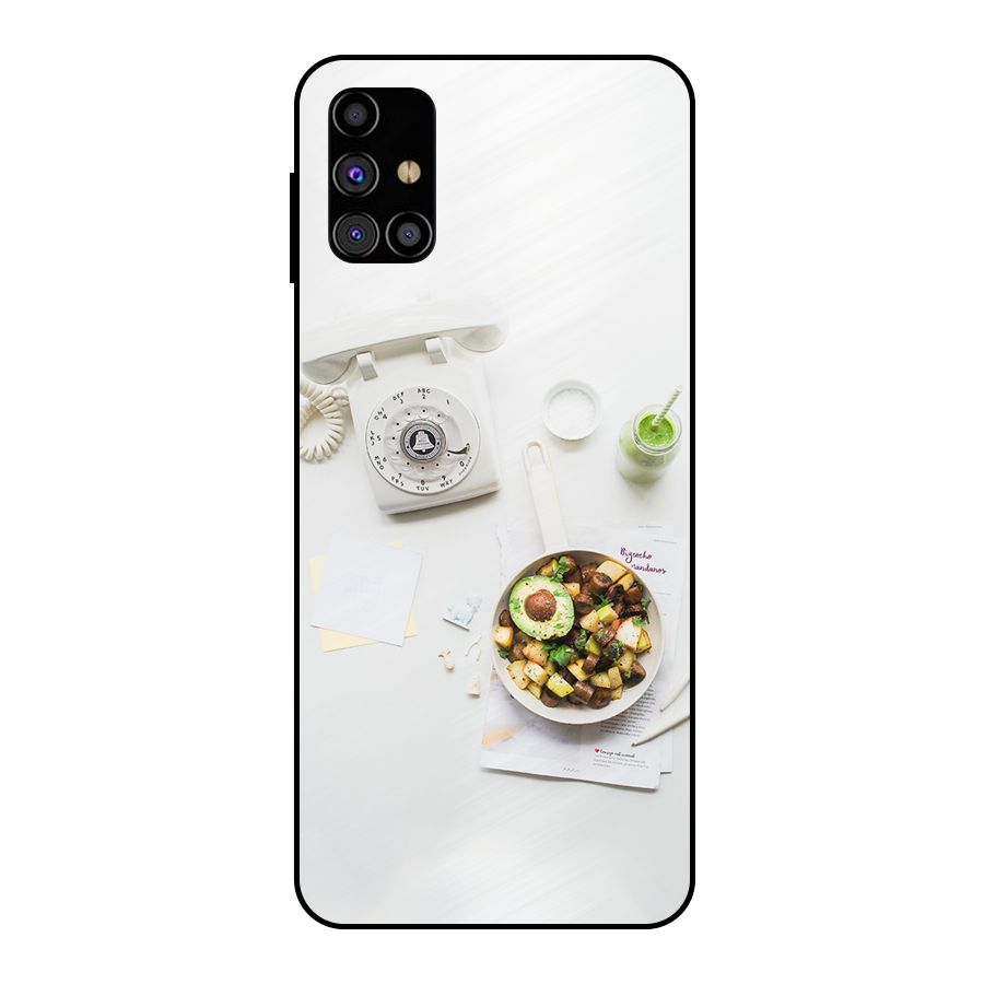 Morning Breakfast Metal Back Case for Galaxy M31s