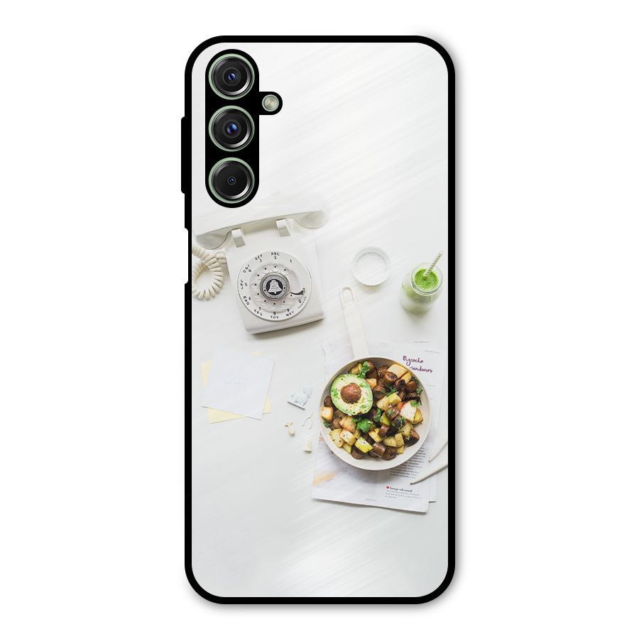Morning Breakfast Metal Back Case for Galaxy M34