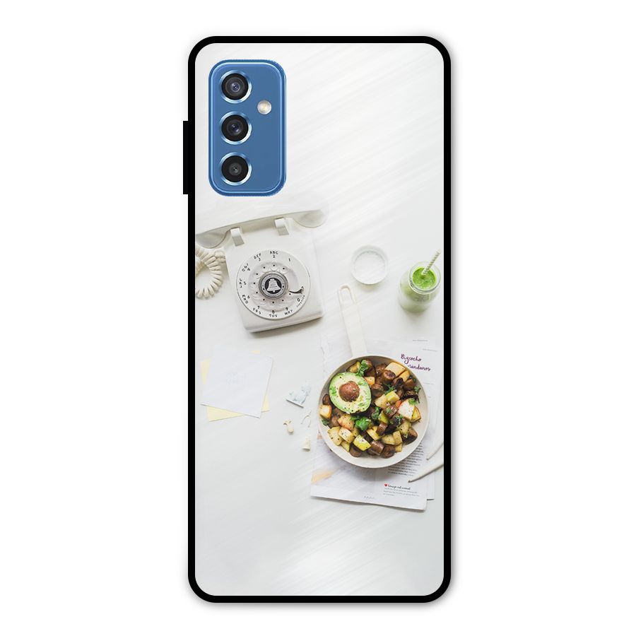 Morning Breakfast Metal Back Case for Galaxy M52 5G