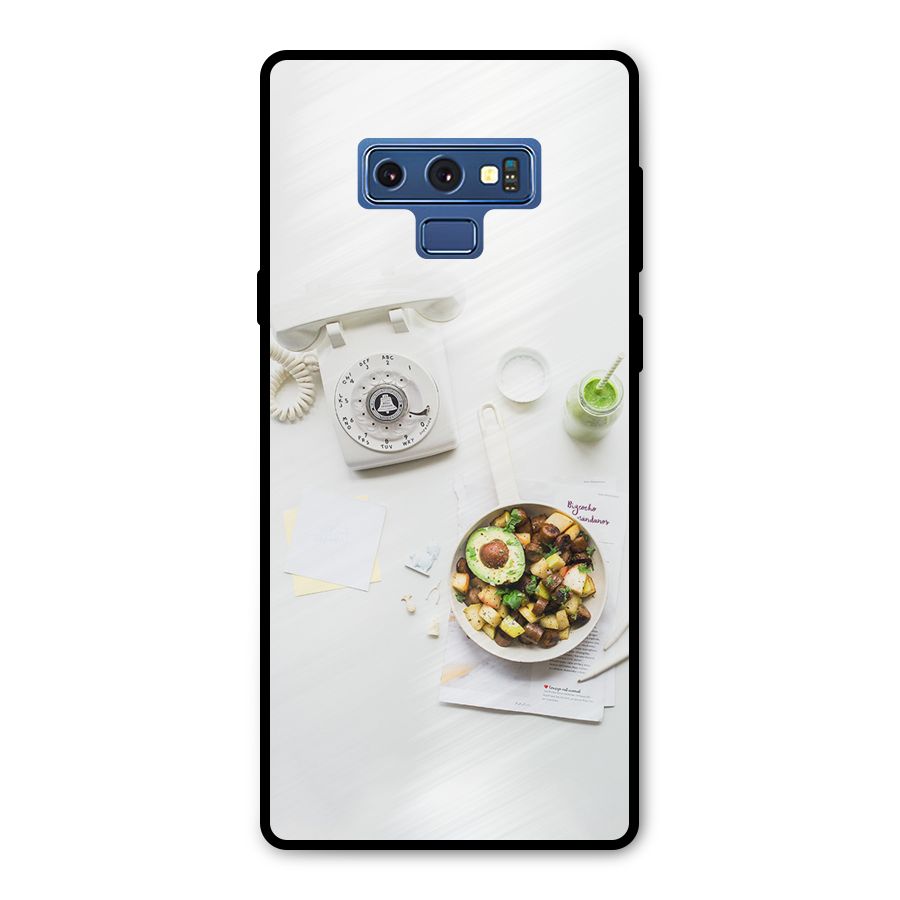 Morning Breakfast Metal Back Case for Galaxy Note 9