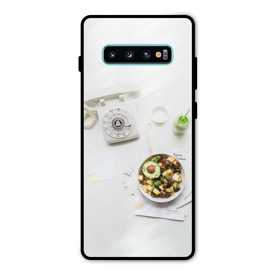 Morning Breakfast Metal Back Case for Galaxy S10 Plus
