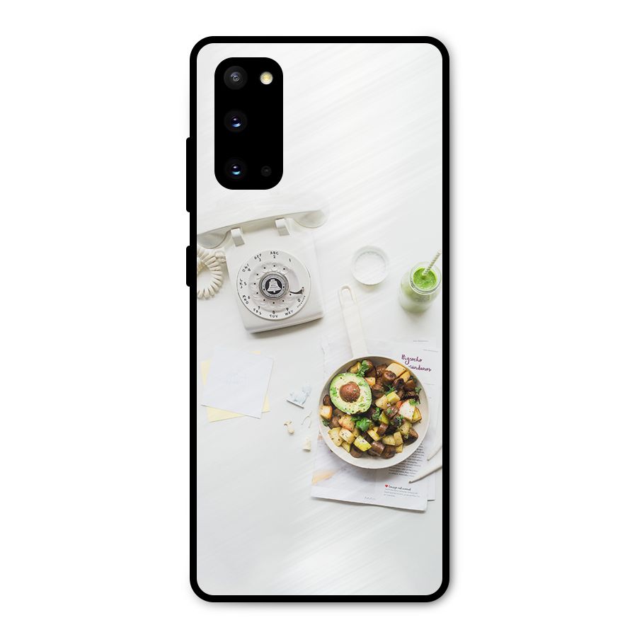 Morning Breakfast Metal Back Case for Galaxy S20