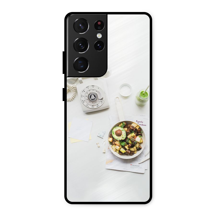 Morning Breakfast Metal Back Case for Galaxy S21 Ultra 5G