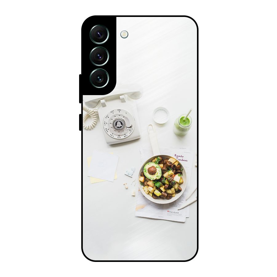 Morning Breakfast Metal Back Case for Galaxy S22 Plus 5G