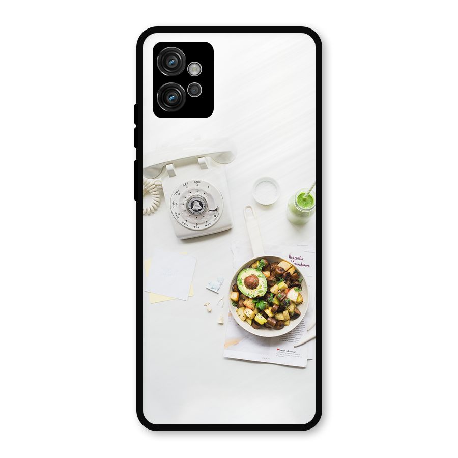 Morning Breakfast Metal Back Case for Moto G32