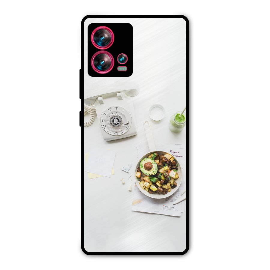Morning Breakfast Metal Back Case for Motorola Edge 30 Fusion