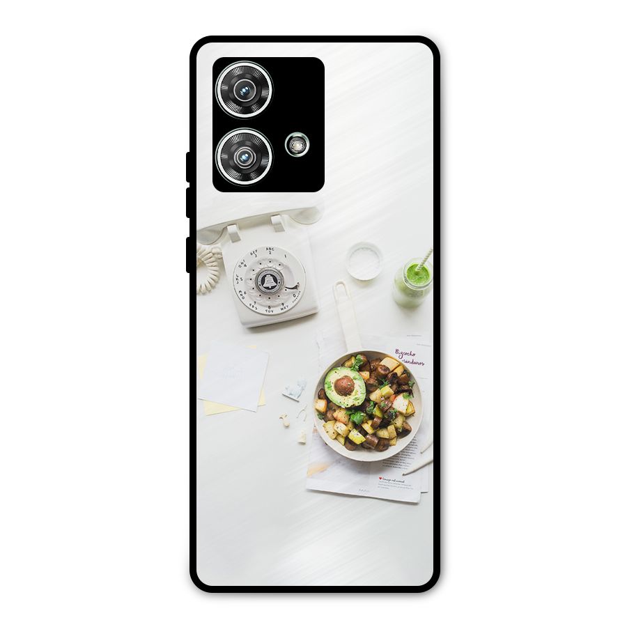Morning Breakfast Metal Back Case for Motorola Edge 40 Neo