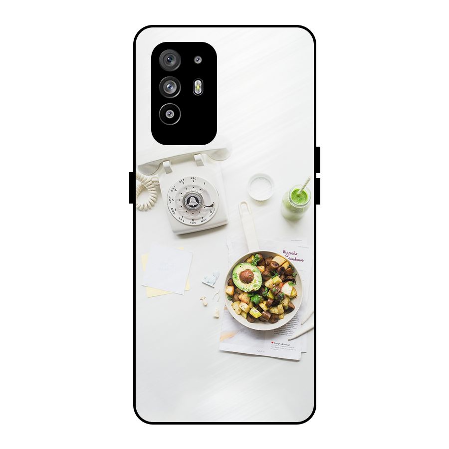 Morning Breakfast Metal Back Case for Oppo F19 Pro Plus 5G