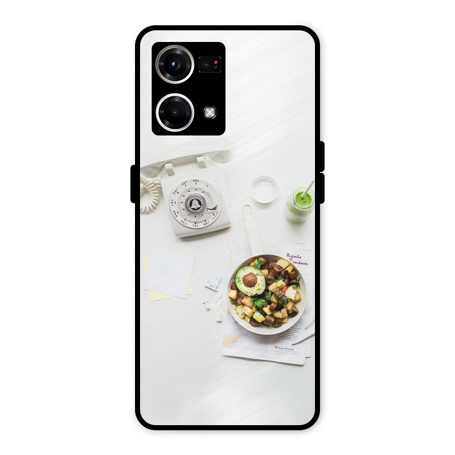 Morning Breakfast Metal Back Case for Oppo F21s Pro 4G
