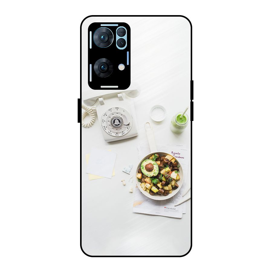 Morning Breakfast Metal Back Case for Oppo Reno7 Pro 5G