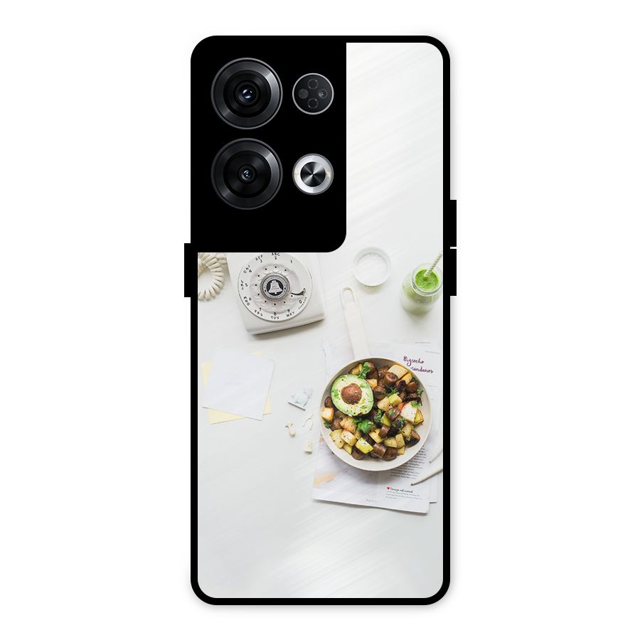 Morning Breakfast Metal Back Case for Oppo Reno8 Pro 5G