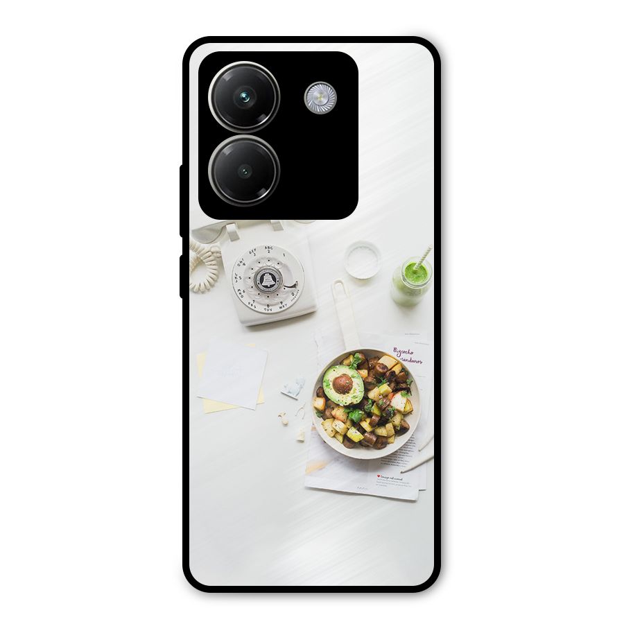 Morning Breakfast Metal Back Case for Poco M7 Pro 5G