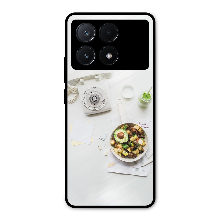 Morning Breakfast Metal Back Case for Poco X6 Pro