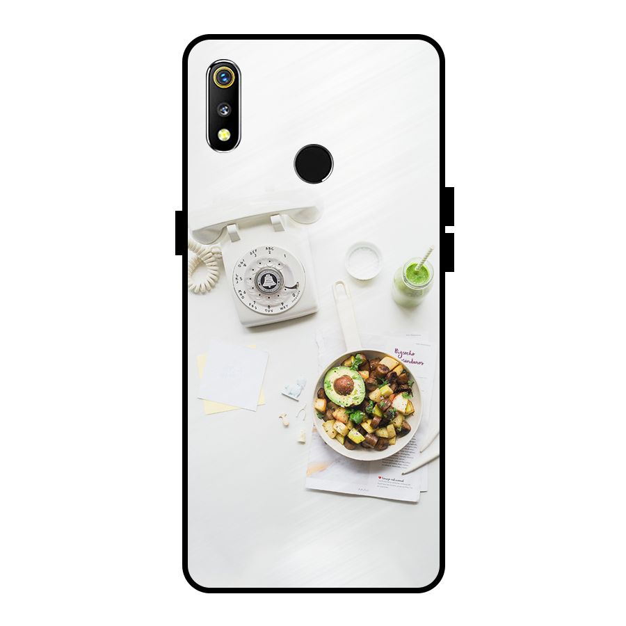 Morning Breakfast Metal Back Case for Realme 3i