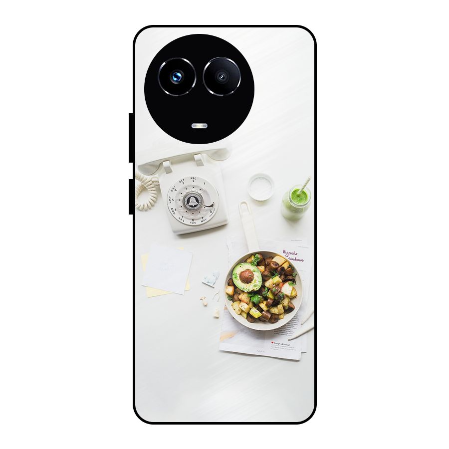 Morning Breakfast Metal Back Case for Realme Narzo 60X